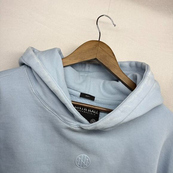 Ninth Hall Fundamentals Sweatshirt Men's XL Blue Boxy Faded Distressed Logo - Picture 10 of 16